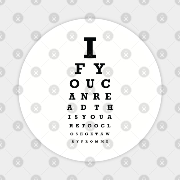 Social Distance Eye Chart Magnet by DesignCat